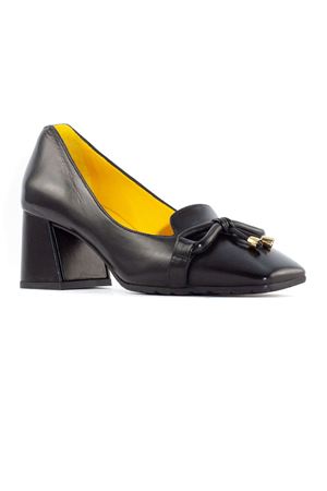 Black leather loafer MARA BINI | T240NERO